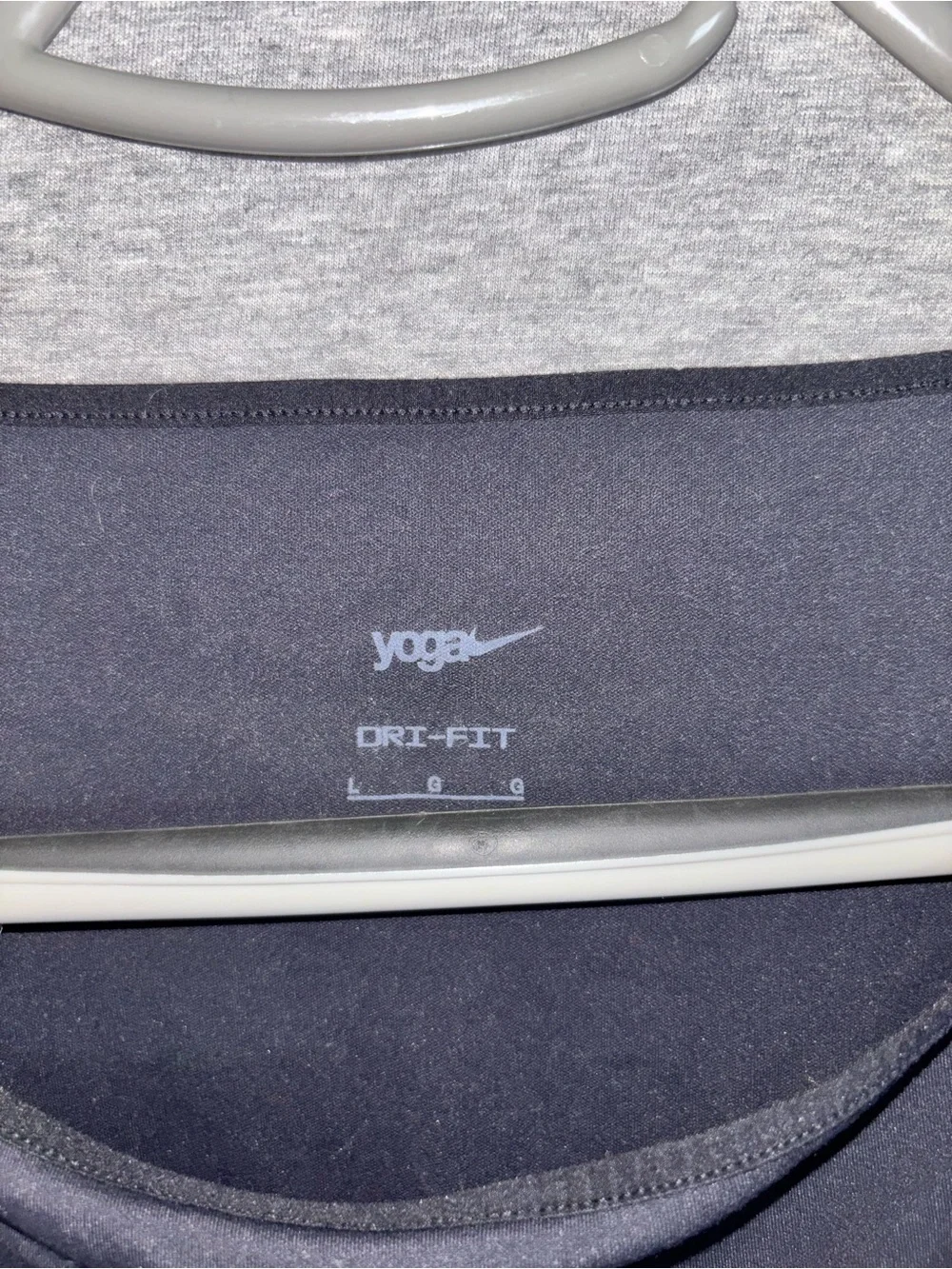 Nike Yoga Black Long Sleeve Boatneck Top